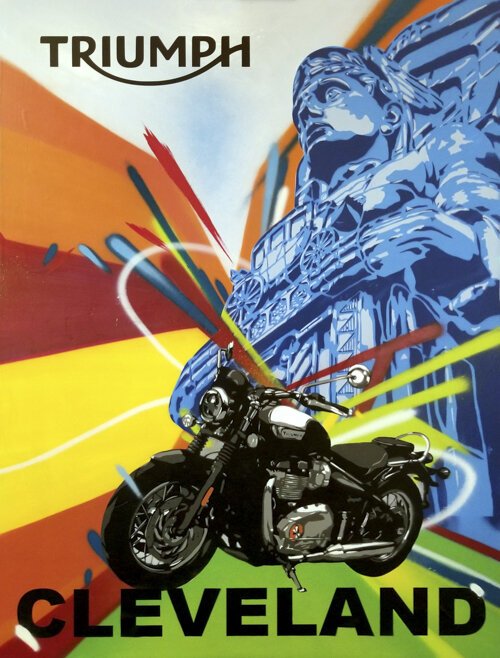 Bob Peck and R!ch Cihlar paint together with abstract and pop art styles that collide like a candy colored explosion of organized chaos.